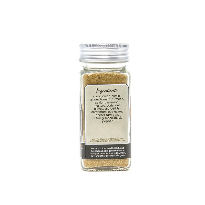 Indian Curry - Back label